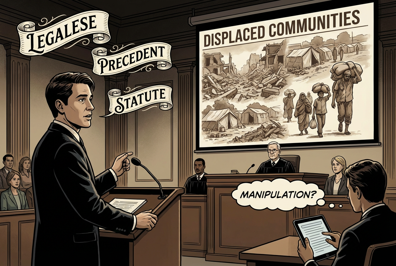 Legal language vs on-the-ground destruction