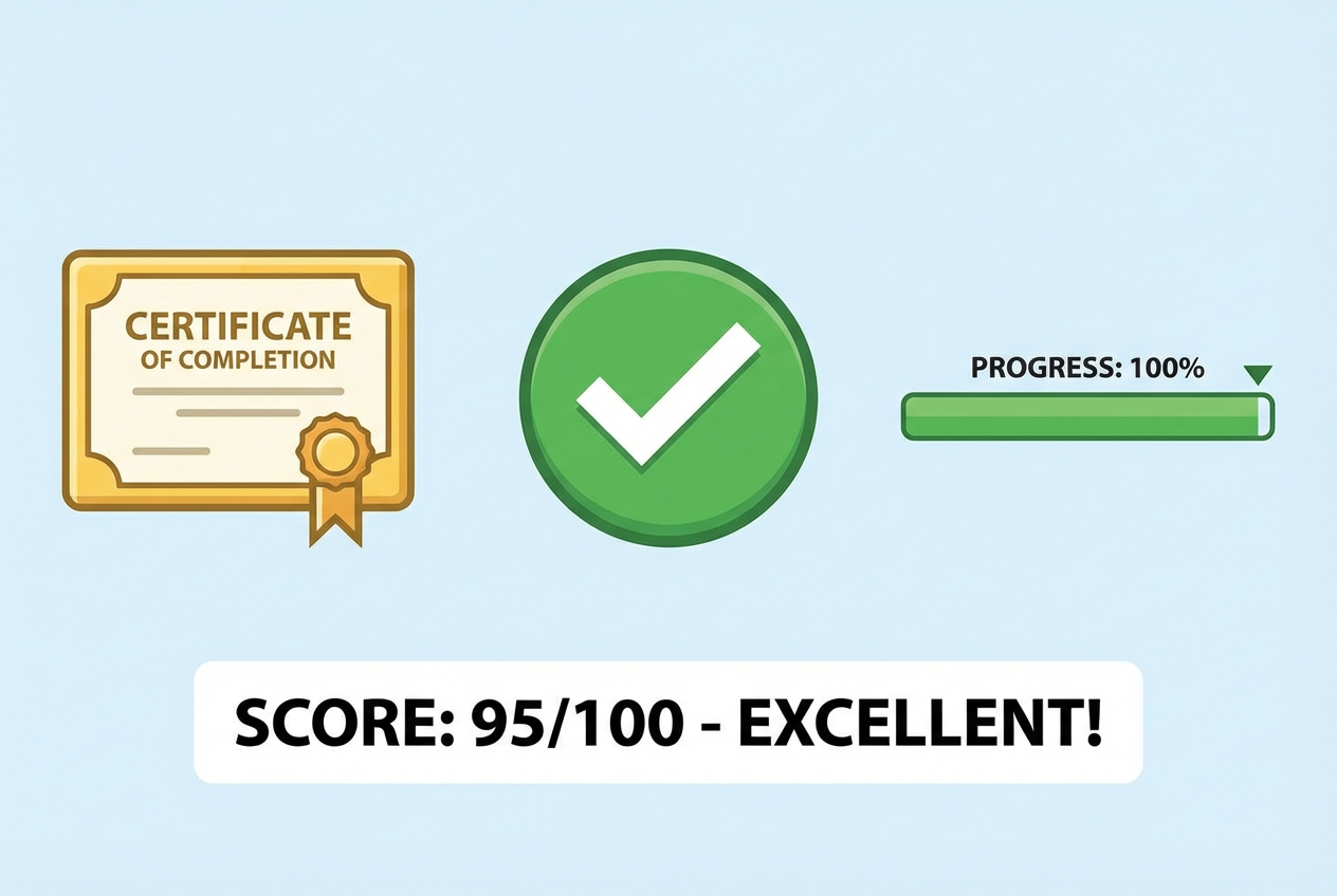 Assessment and certificate visual